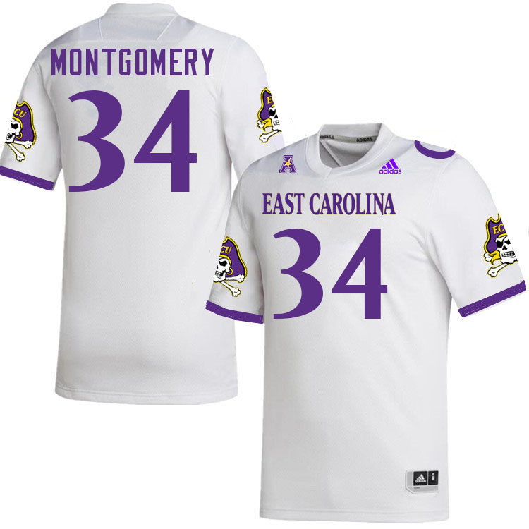 London Montgomery ECU Jersey,East Carolina Pirates #34 London Montgomery Jersey Youth College-White